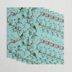 Monkey World Aqua Wrapping Paper Gallery Image 3
