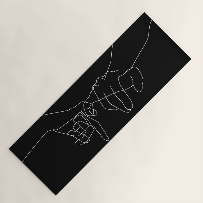 Black Pinky Swear Yoga Mat Gallery Image 1
