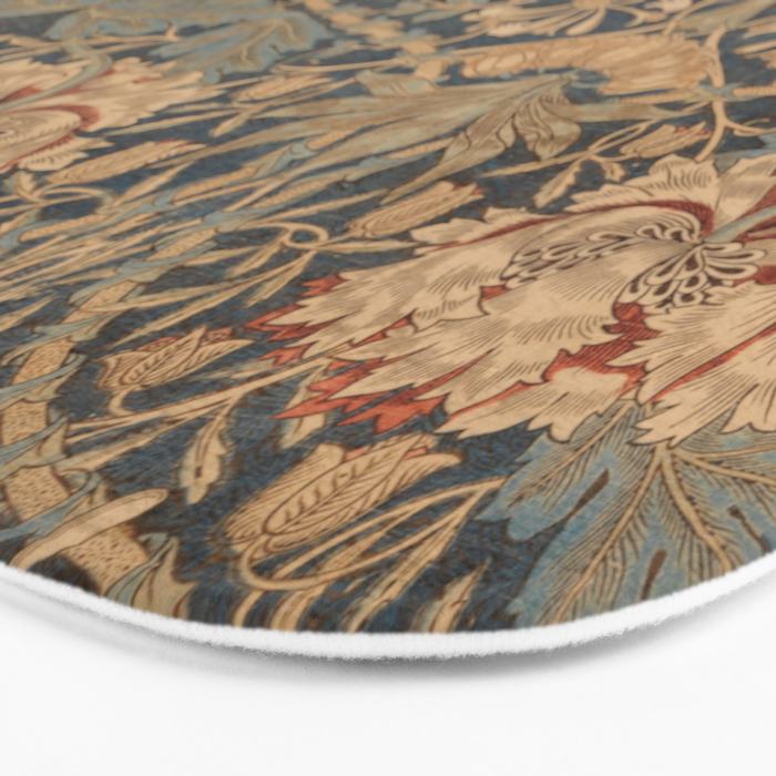 Honeysuckle by William Morris 1876 Antique Vintage Victorian Jugendstil Art Nouveau Retro Pattern Bath Mat Gallery Image 3