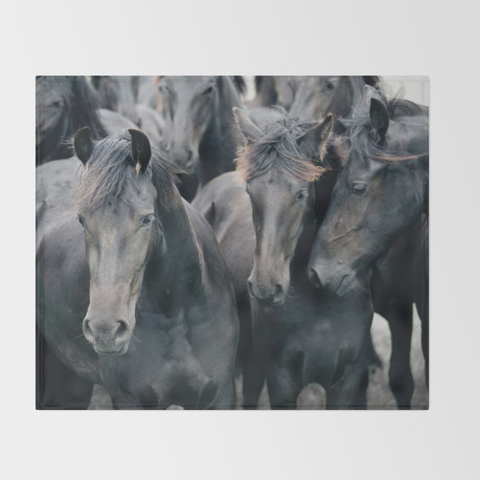 Your Wild Horses - Nature Photography Throw Blanket Gallery Image 2