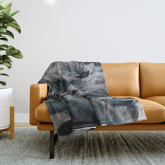 Your Wild Horses - Nature Photography Throw Blanket Gallery Image 1