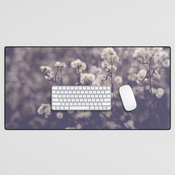 fading autumn - nature wildflower photograph Desk Mat Gallery Image 1