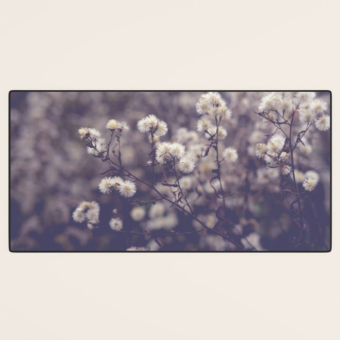fading autumn - nature wildflower photograph Desk Mat Gallery Image 3
