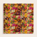 Multicolor Botanical Garden Wood Wall Art Gallery Image 1