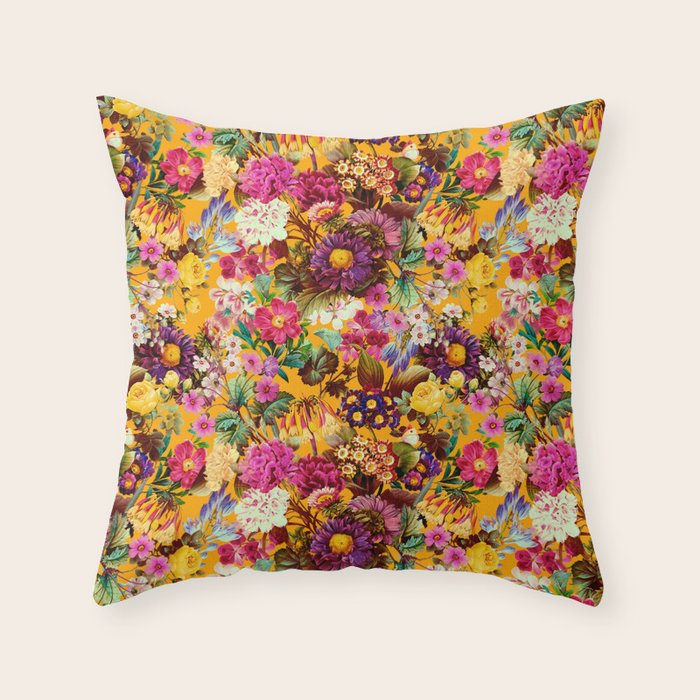 Multicolor Botanical Garden Throw Pillow Gallery Image 6