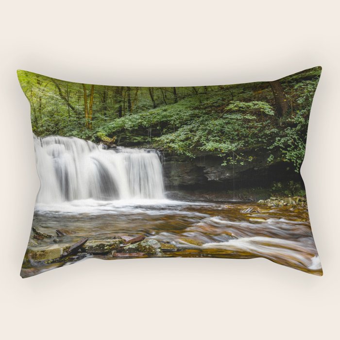 Appalachian Waterfall VII - Ricketts Glen Adventure Rectangular Pillow Gallery Image 1