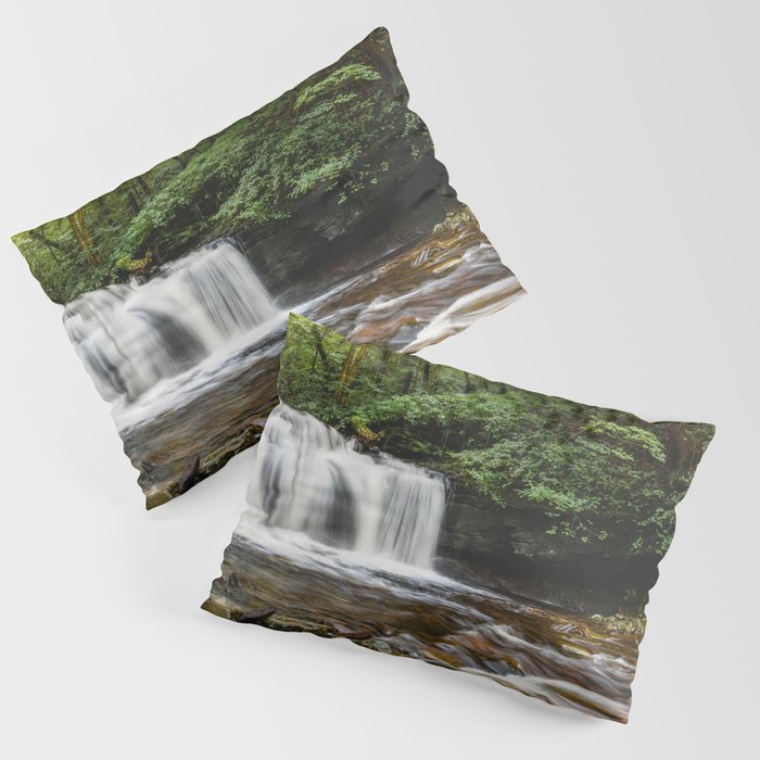 Appalachian Waterfall VII - Ricketts Glen Adventure Pillow Sham Gallery Image 1