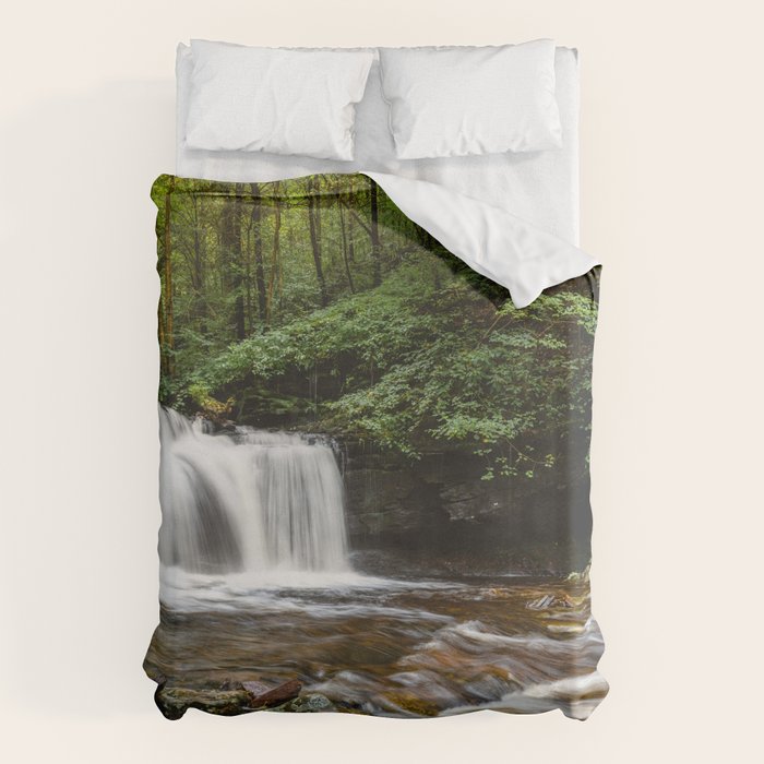 Appalachian Waterfall VII - Ricketts Glen Adventure Duvet Cover Gallery Image 1