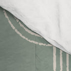 Modern Sage Green Abstract Scribble Comforter Gallery Image 4