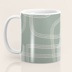 Modern Sage Green Abstract Scribble Coffee Mug Gallery Image 3