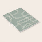 Modern Sage Green Abstract Scribble Notebook Gallery Image 3