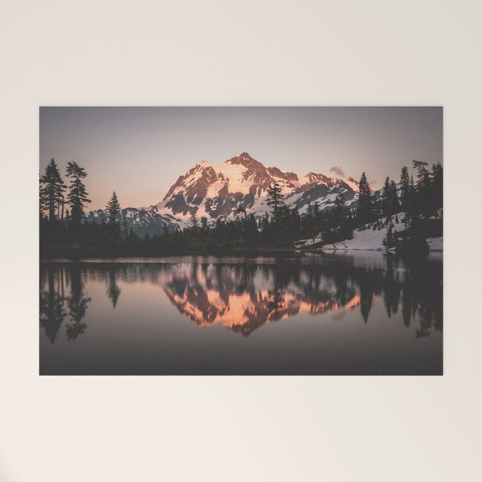 Alpenglow - Mountain Reflection - Nature Photography Welcome Mat Gallery Image 1