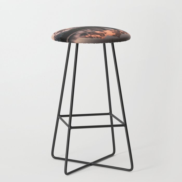 Alpenglow - Mountain Reflection - Nature Photography Stool Gallery Image 1