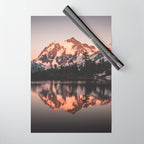 Alpenglow - Mountain Reflection - Nature Photography Wrapping Paper Gallery Image 1