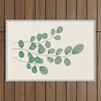 Watercolor Eucalyptus Outdoor Rug Gallery Image 1