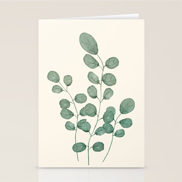 Watercolor Eucalyptus Stationery Card Gallery Image 2
