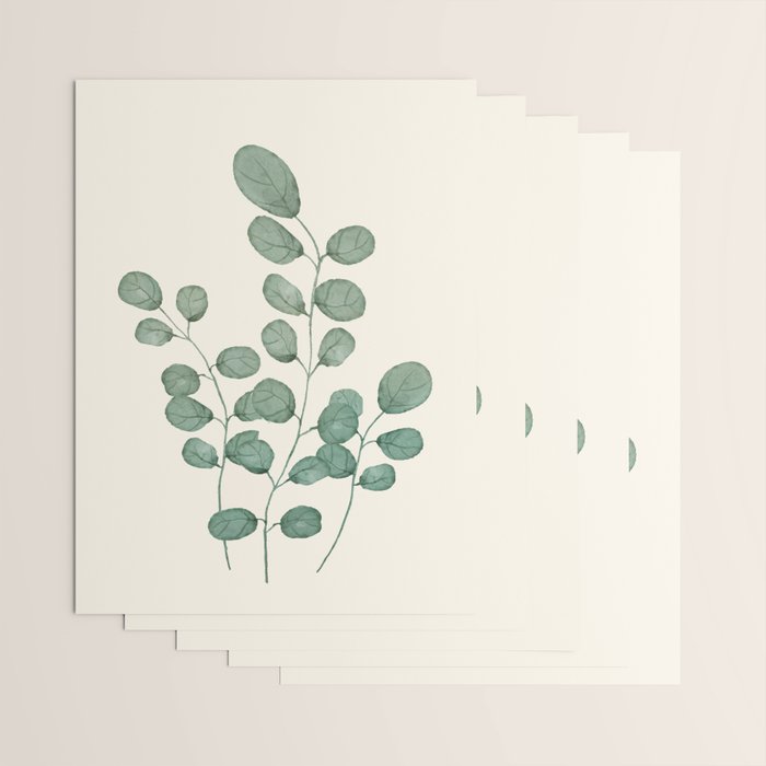 Watercolor Eucalyptus Wrapping Paper Gallery Image 3