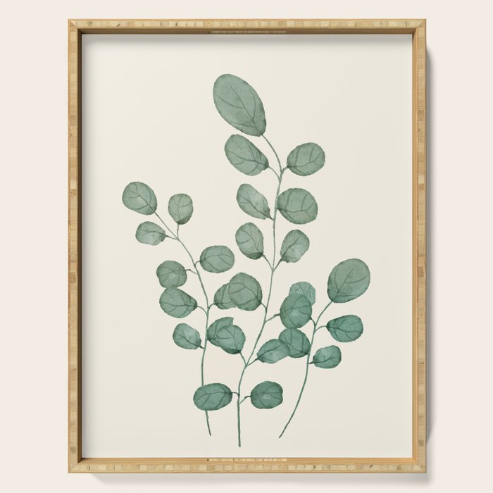 Watercolor Eucalyptus Serving Tray Gallery Image 1