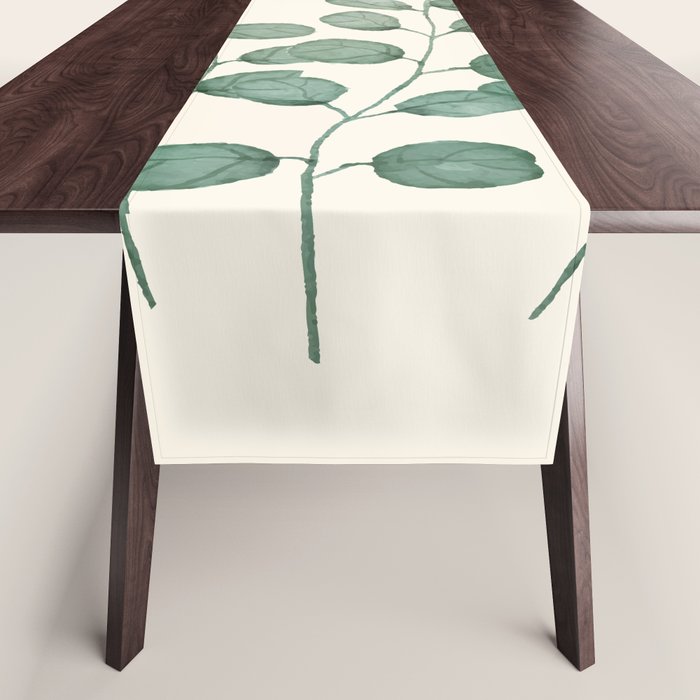 Watercolor Eucalyptus Table Runner Gallery Image 1