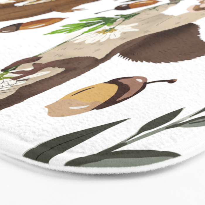 Flowering squirrel meadow Bath Mat Gallery Image 3