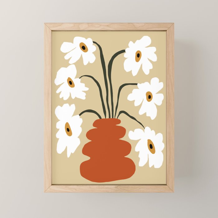 Six together flower pot  Mini Art Print Gallery Image 1
