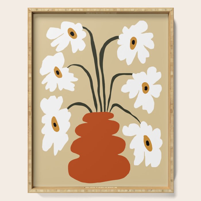 Six together flower pot  Serving Tray Gallery Image 1