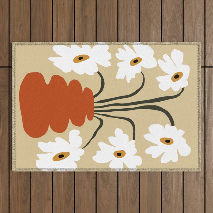 Six together flower pot  Outdoor Rug Gallery Image 1
