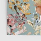 Wild Grasses Botanical Gold Teal Poster Gallery Image 3