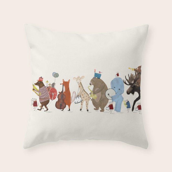 big little parade Throw Pillow Gallery Image 6