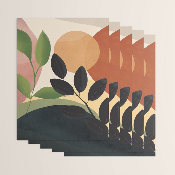 Abstract Sun Rays on the Branches 04 Wrapping Paper Gallery Image 3