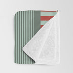 Vintage Striped Geometric Throw Blanket Gallery Image 3