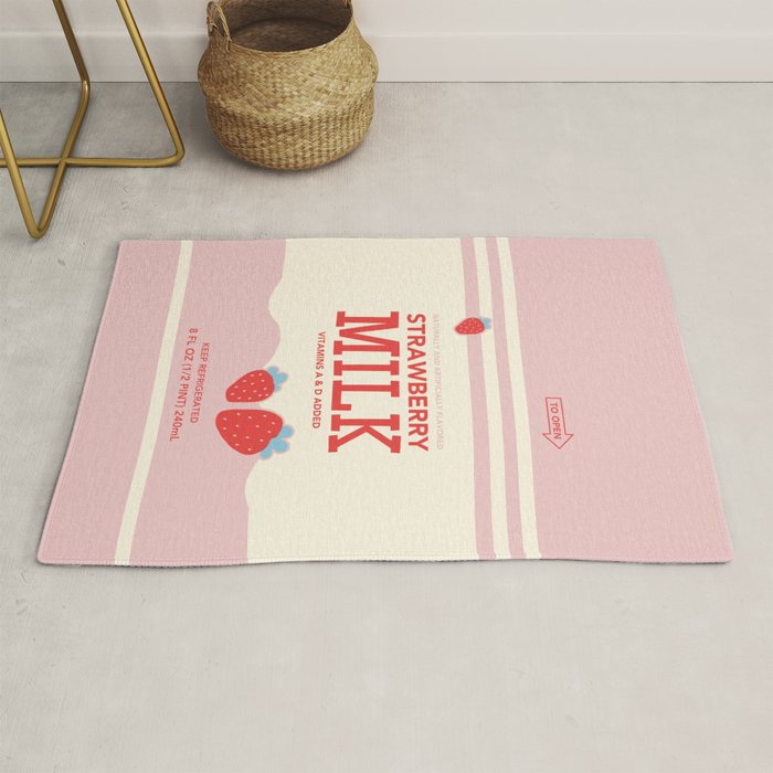 strawberry milk carton  Rug Gallery Image 1