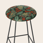 Moths in Emerald Twilight Stool Gallery Image 2