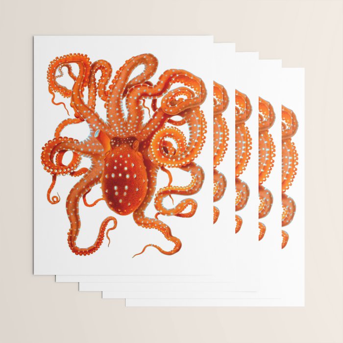 Vintage Octopus Wrapping Paper Gallery Image 3