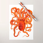 Vintage Octopus Wrapping Paper Gallery Image 1