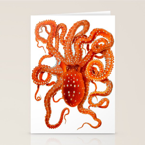 Vintage Octopus Stationery Card Gallery Image 1