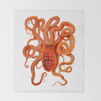Vintage Octopus Throw Blanket Gallery Image 2