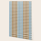 Camel Blue Modern Plaid Wallpaper Gallery Image 2