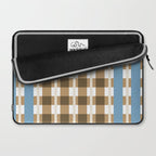 Camel Blue Modern Plaid Laptop Sleeve Gallery Image 2