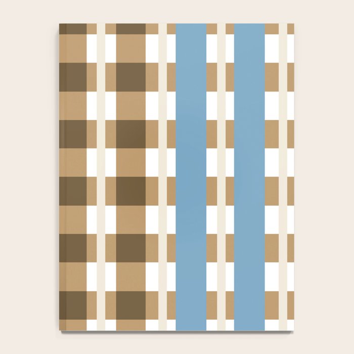Camel Blue Modern Plaid Notebook Gallery Image 4