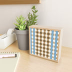 Camel Blue Modern Plaid Mini Art Print Gallery Image 2