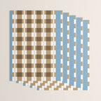 Camel Blue Modern Plaid Wrapping Paper Gallery Image 3