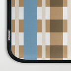 Camel Blue Modern Plaid Laptop Sleeve Gallery Image 3