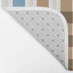 Camel Blue Modern Plaid Bath Mat Gallery Image 2