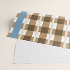 Camel Blue Modern Plaid Wrapping Paper Gallery Image 2