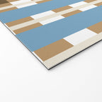Camel Blue Modern Plaid Welcome Mat Gallery Image 2