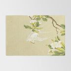 Pear blossoms and white swallow Type A: Minhwa-Korean traditional/folk art Rug Gallery Image 2