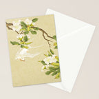 Pear blossoms and white swallow Type A: Minhwa-Korean traditional/folk art Stationery Card Gallery Image 2