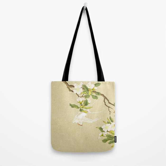 Pear blossoms and white swallow Type A: Minhwa-Korean traditional/folk art Tote Bag Gallery Image 2