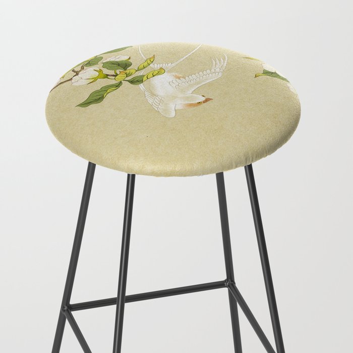 Pear blossoms and white swallow Type A: Minhwa-Korean traditional/folk art Stool Gallery Image 2